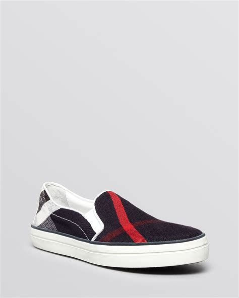 mens burberry sneakers on sale|Burberry slip on flat sneakers.